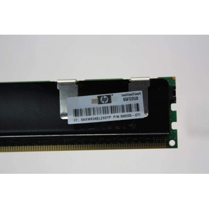 HP 8 GB PC3 – 10600 DDR3 – 1333 2RX4 ECC Registered DIMM (HP PN # 500205–071)